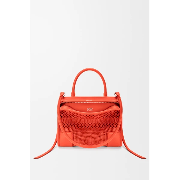 Loewe Small Amazona 180 bag in woven calfskin, Sunrise Orange | Totes & Top-Handle Bags | Coveti