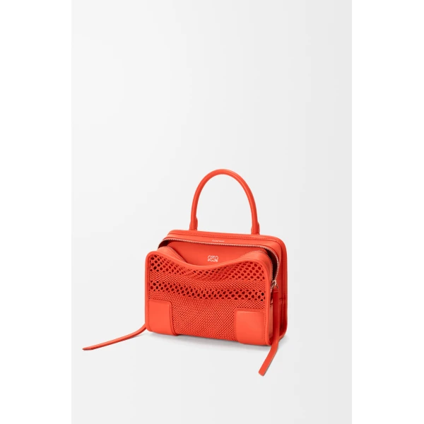 Loewe Small Amazona 180 bag in woven calfskin, Sunrise Orange | Totes & Top-Handle Bags | Coveti