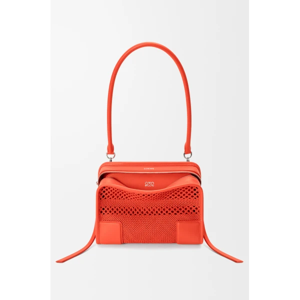 Loewe Small Amazona 180 bag in woven calfskin, Sunrise Orange | Totes & Top-Handle Bags | Coveti