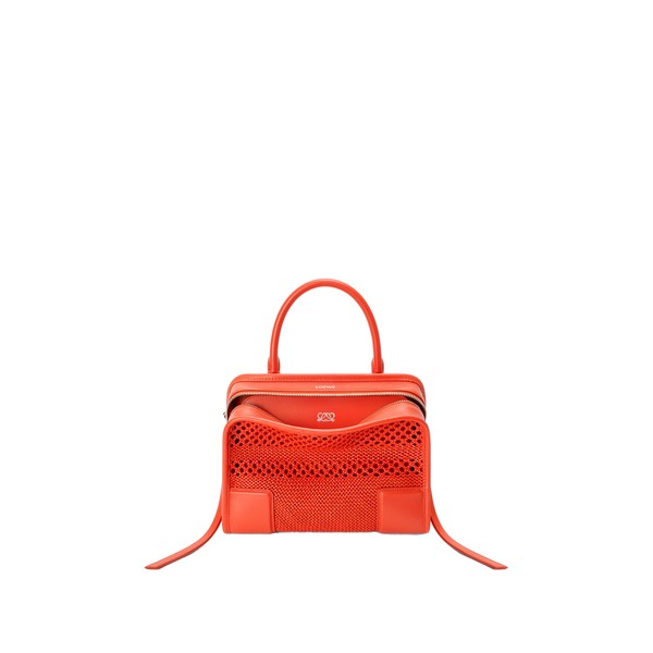 Loewe Small Amazona 180 bag in woven calfskin, Sunrise Orange | Totes & Top-Handle Bags | Coveti