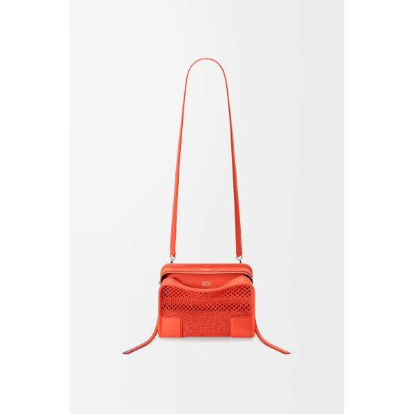 Loewe Small Amazona 180 bag in woven calfskin, Sunrise Orange | Totes & Top-Handle Bags | Coveti