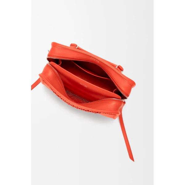 Loewe Small Amazona 180 bag in woven calfskin, Sunrise Orange | Totes & Top-Handle Bags | Coveti