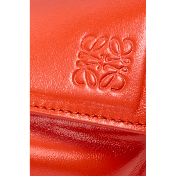 Loewe Small Puzzle Blown bag in glossy lambskin, Vivid Orange | Shoulder & Crossbody Bags | Coveti
