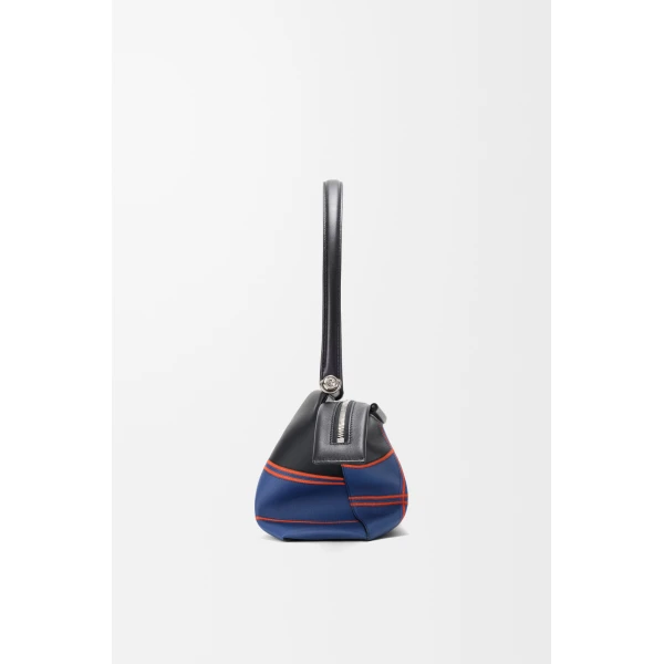 Loewe Small Whisker bag in check intarsio, Black/Multicolor | Shoulder & Crossbody Bags | Coveti
