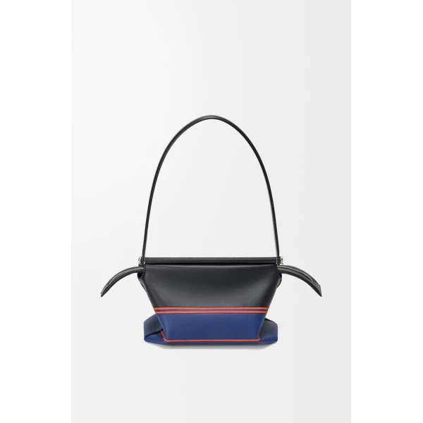 Loewe Small Whisker bag in check intarsio, Black/Multicolor | Shoulder & Crossbody Bags | Coveti