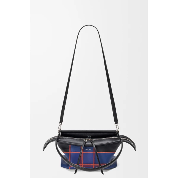 Loewe Small Whisker bag in check intarsio, Black/Multicolor | Shoulder & Crossbody Bags | Coveti