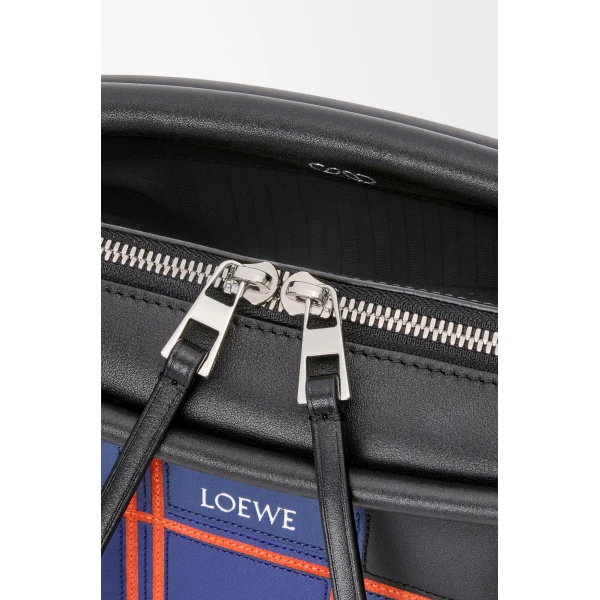 Loewe Small Whisker bag in check intarsio, Black/Multicolor | Shoulder & Crossbody Bags | Coveti