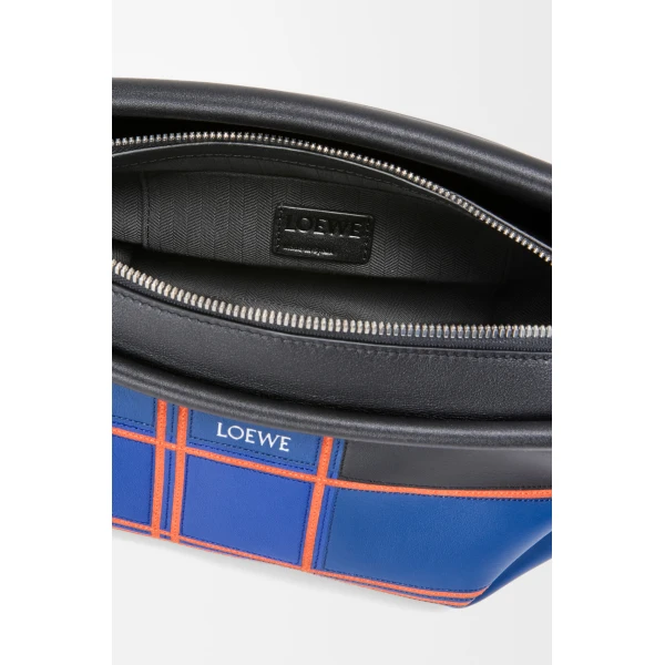 Loewe Small Whisker bag in check intarsio, Black/Multicolor | Shoulder & Crossbody Bags | Coveti