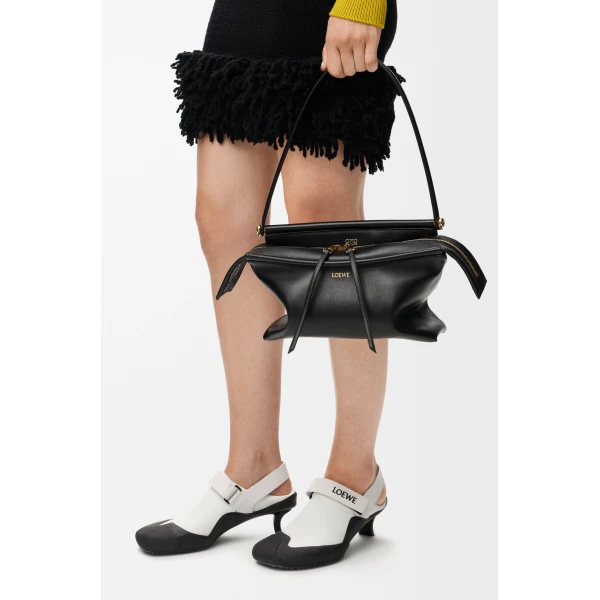 Loewe Small Whisker bag in glazed calfskin, Black | Shoulder & Crossbody Bags | Coveti