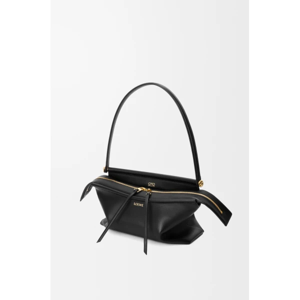 Loewe Small Whisker bag in glazed calfskin, Black | Shoulder & Crossbody Bags | Coveti