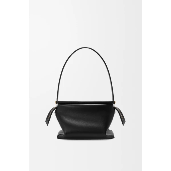 Loewe Small Whisker bag in glazed calfskin, Black | Shoulder & Crossbody Bags | Coveti