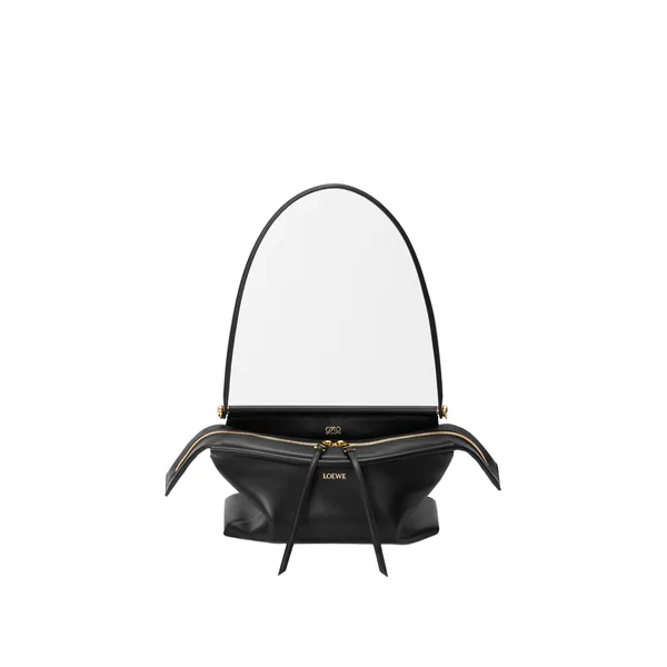 Loewe Small Whisker bag in glazed calfskin, Black | Shoulder & Crossbody Bags | Coveti