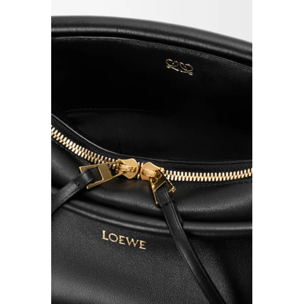 Loewe Small Whisker bag in glazed calfskin, Black | Shoulder & Crossbody Bags | Coveti