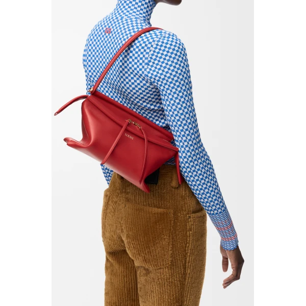 Loewe Small Whisker bag in glazed calfskin, Carmine Red | Shoulder & Crossbody Bags | Coveti
