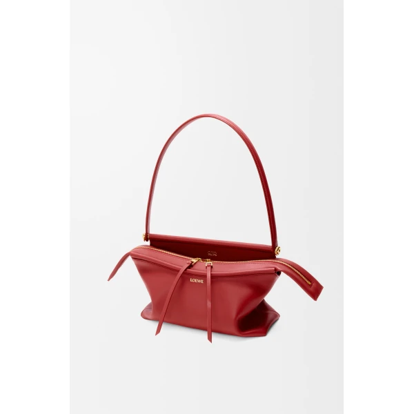 Loewe Small Whisker bag in glazed calfskin, Carmine Red | Shoulder & Crossbody Bags | Coveti