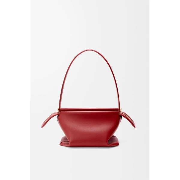 Loewe Small Whisker bag in glazed calfskin, Carmine Red | Shoulder & Crossbody Bags | Coveti