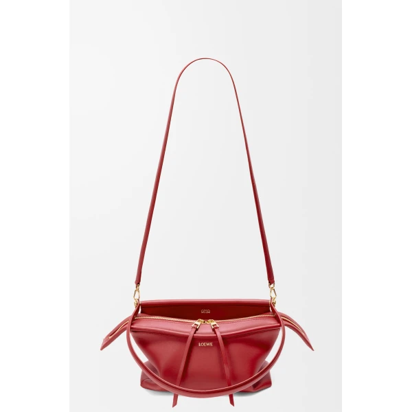 Loewe Small Whisker bag in glazed calfskin, Carmine Red | Shoulder & Crossbody Bags | Coveti