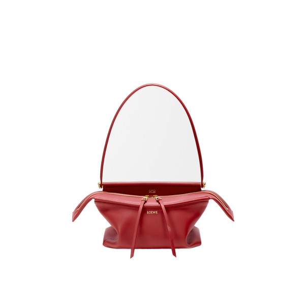 Loewe Small Whisker bag in glazed calfskin, Carmine Red | Shoulder & Crossbody Bags | Coveti