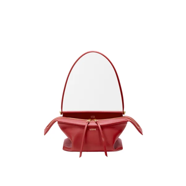 Loewe Small Whisker bag in glazed calfskin, Carmine Red | Shoulder & Crossbody Bags | Coveti