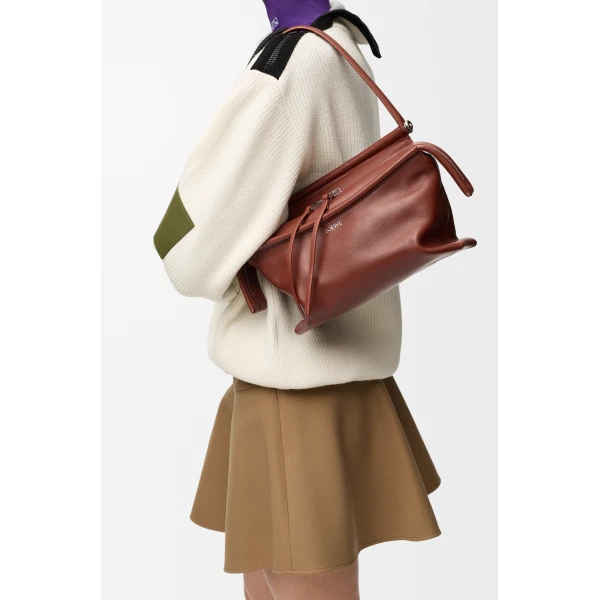 Loewe Small Whisker bag in glazed calfskin, Cognac | Shoulder & Crossbody Bags | Coveti