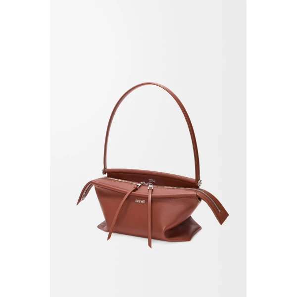 Loewe Small Whisker bag in glazed calfskin, Cognac | Shoulder & Crossbody Bags | Coveti