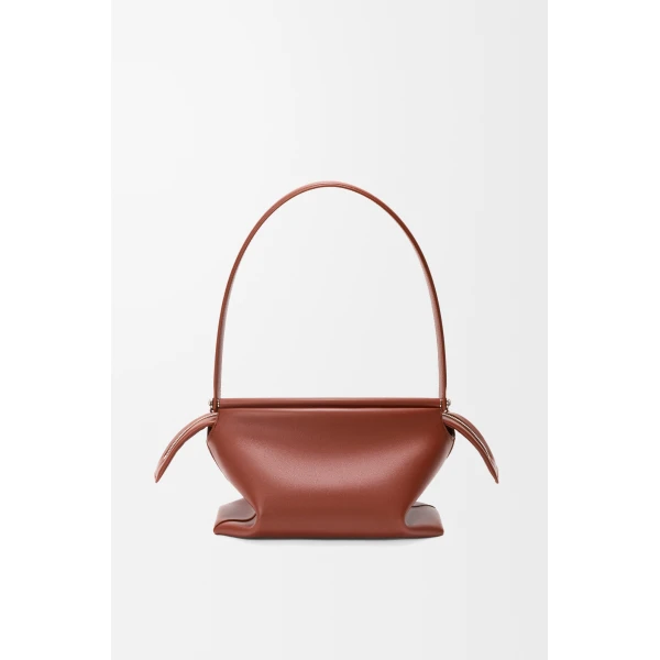 Loewe Small Whisker bag in glazed calfskin, Cognac | Shoulder & Crossbody Bags | Coveti