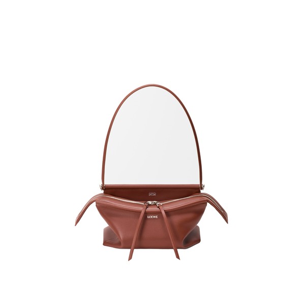 Loewe Small Whisker bag in glazed calfskin, Cognac | Shoulder & Crossbody Bags | Coveti