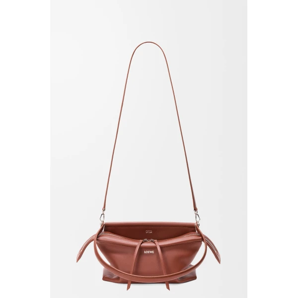 Loewe Small Whisker bag in glazed calfskin, Cognac | Shoulder & Crossbody Bags | Coveti
