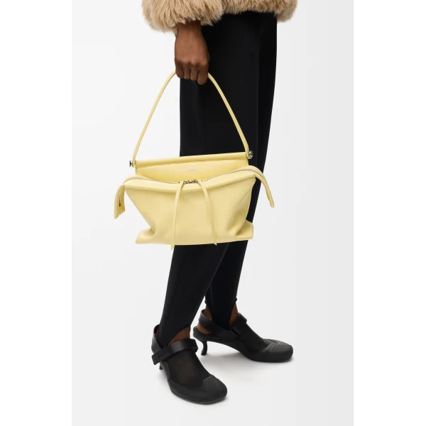 Loewe Small Whisker bag in glazed calfskin, Vanilla | Shoulder & Crossbody Bags | Coveti