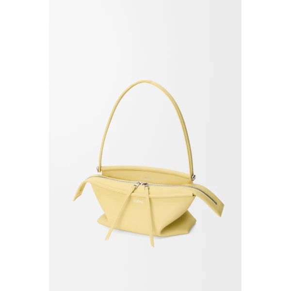 Loewe Small Whisker bag in glazed calfskin, Vanilla | Shoulder & Crossbody Bags | Coveti