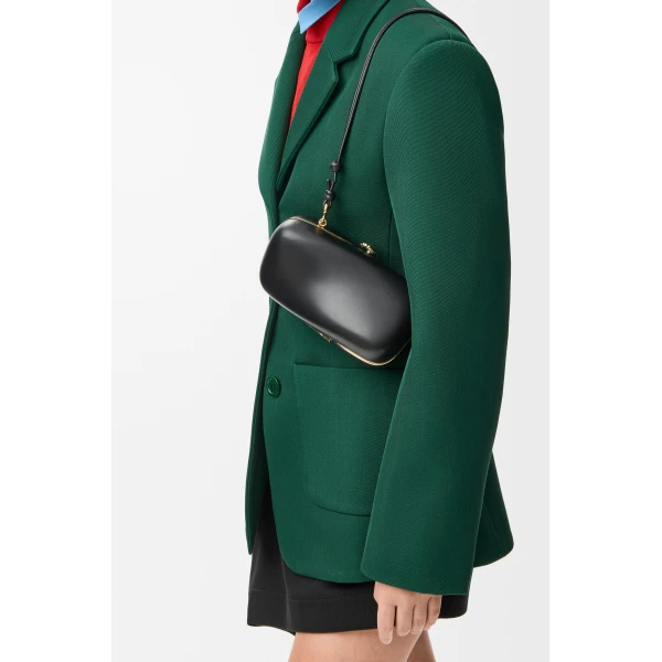 Loewe Twisted Minaudiere in nappa lambskin, Black | Mini Bags | Coveti