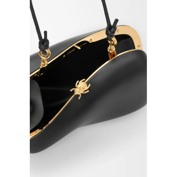 Loewe Twisted Minaudiere in nappa lambskin, Black | Mini Bags | Coveti