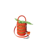 Loewe Weaved bucket in nappa leather, Vivid Orange | Bucket Bags | Coveti