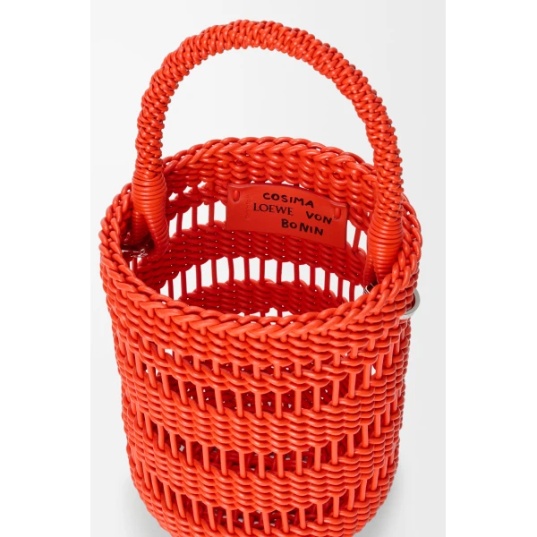 Loewe Weaved bucket in nappa leather, Vivid Orange | Bucket Bags | Coveti