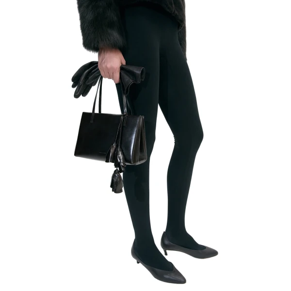 Almond pumps in brown leather - Image 4