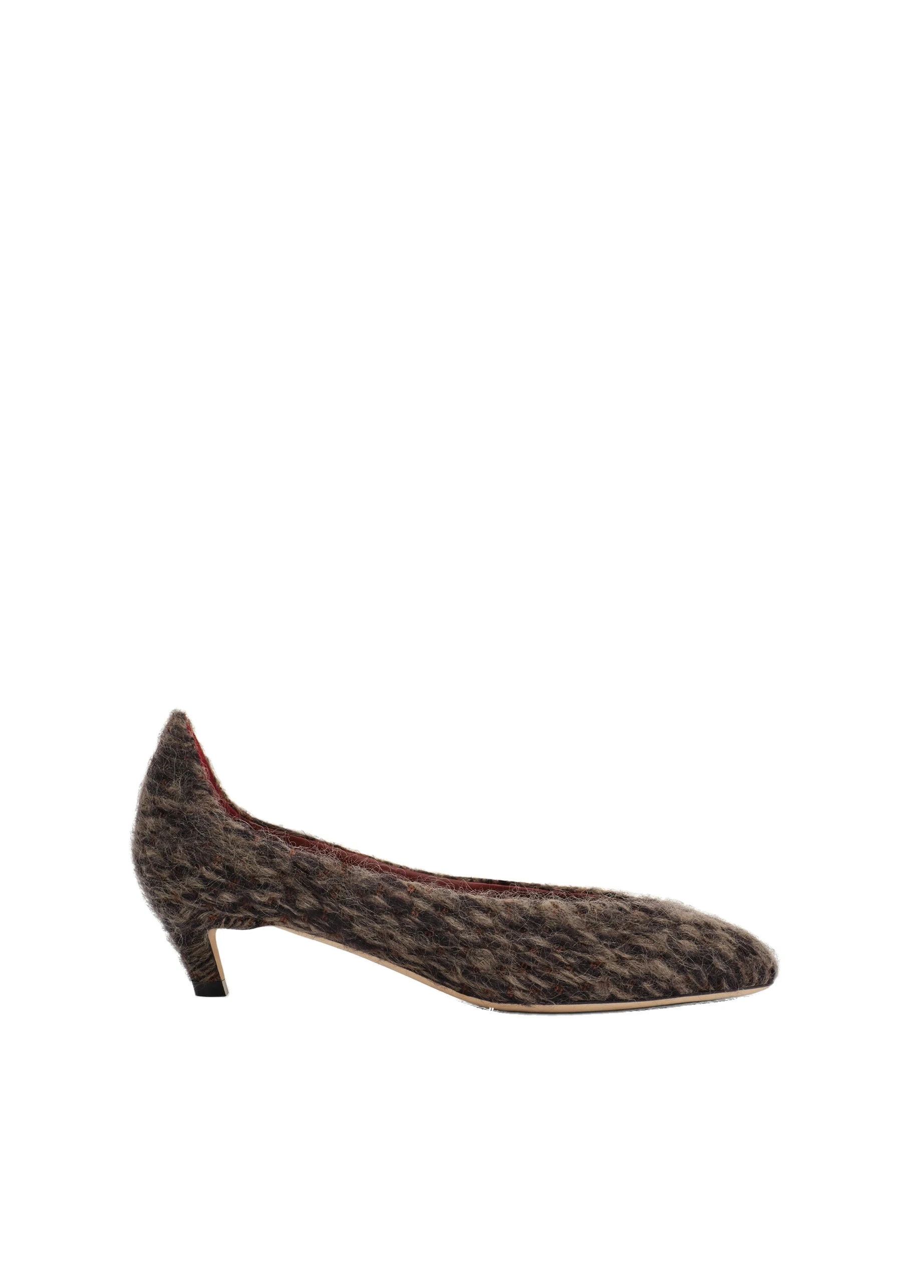 Magda Butrym Almond pumps in brown loom | Coveti Magda Butrym Almond pumps in brown loom