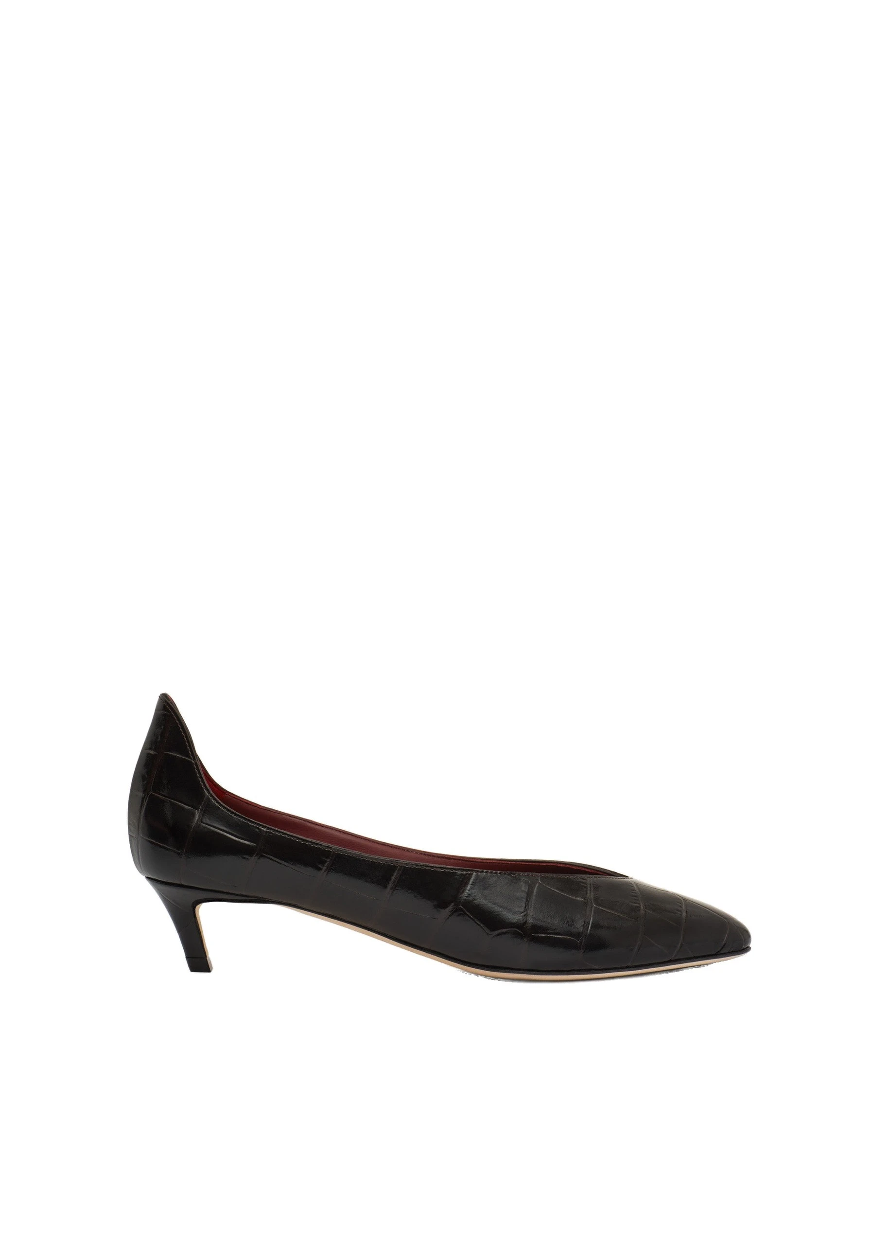 Magda Butrym Almond pumps in croco-embossed leather | Coveti Magda Butrym Almond pumps in croco-embossed leather