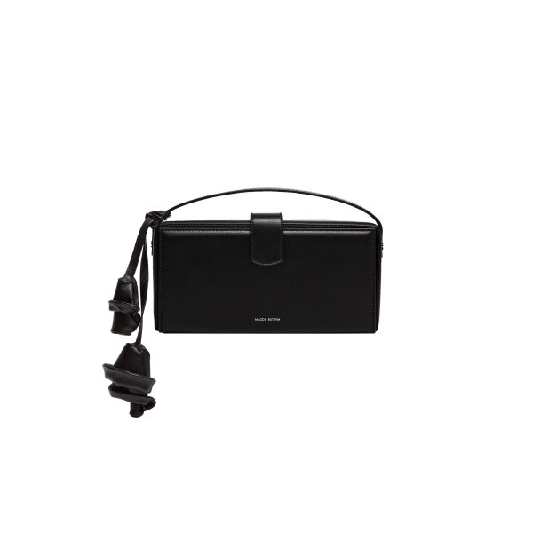 Magda Butrym Apolonia bag in black leather with flower charm