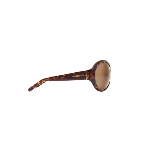 Big round sunglasses in tortoise with brown lenses - Image 2