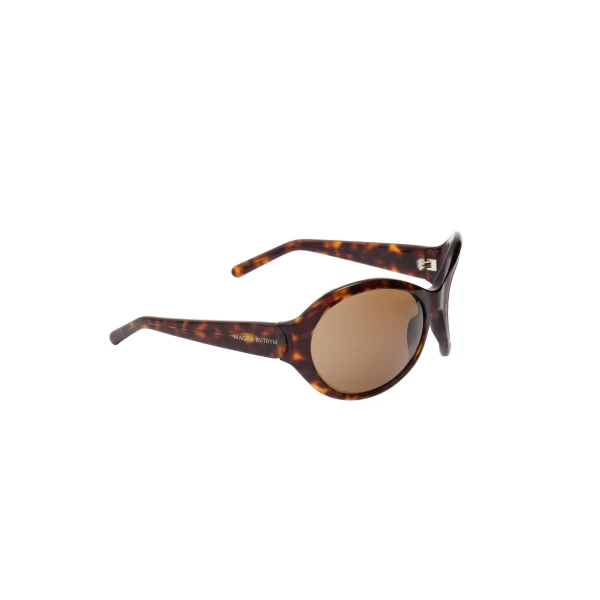 Big round sunglasses in tortoise with brown lenses - Image 3