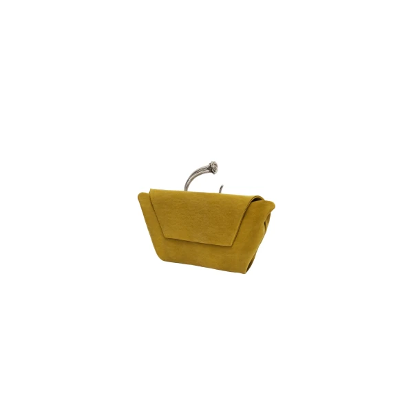 Bracelet bag in green satin - Image 2