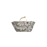 Magda Butrym Bracelet crochet bag in black satin with gold handle