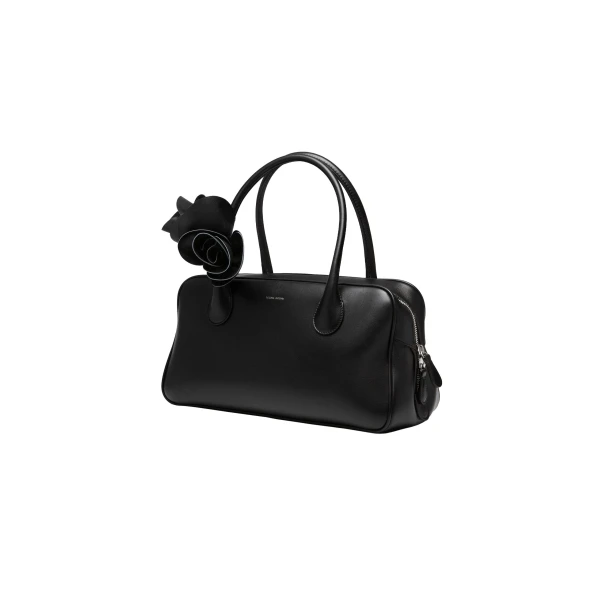 Brigitte bag in black leather and silver - Image 2