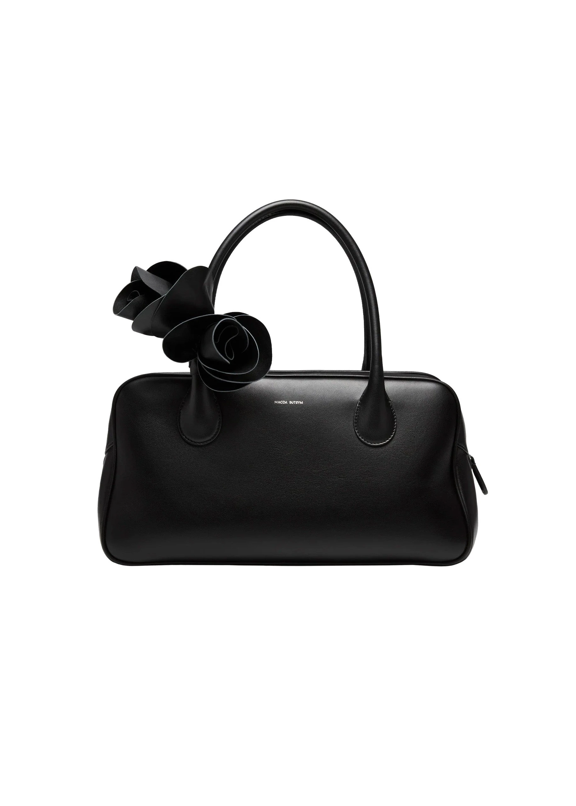 Magda Butrym Brigitte bag in black leather and silver | Coveti Magda Butrym Brigitte bag in black leather and silver