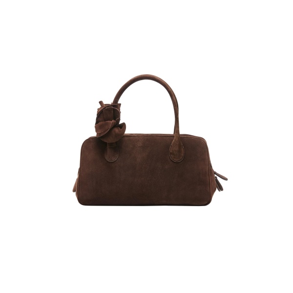 Magda Butrym Brigitte bag in brown suede and silver