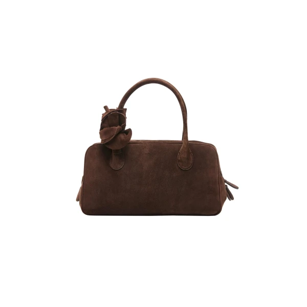 Magda Butrym Brigitte bag in brown suede and silver