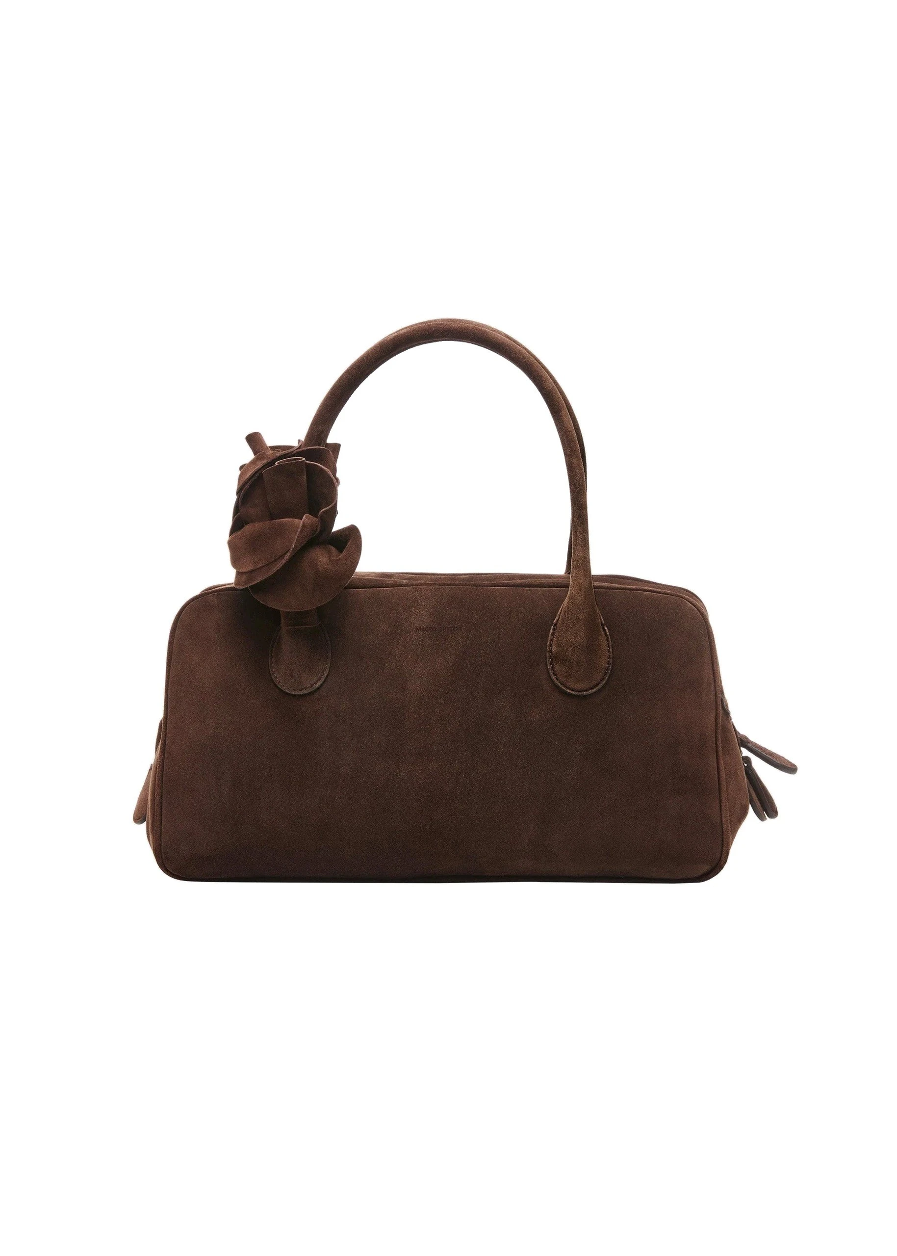 Magda Butrym Brigitte bag in brown suede and silver | Coveti Magda Butrym Brigitte bag in brown suede and silver