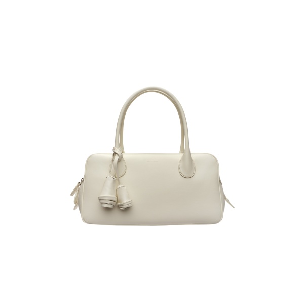 Magda Butrym Brigitte in cream leather with flower charm