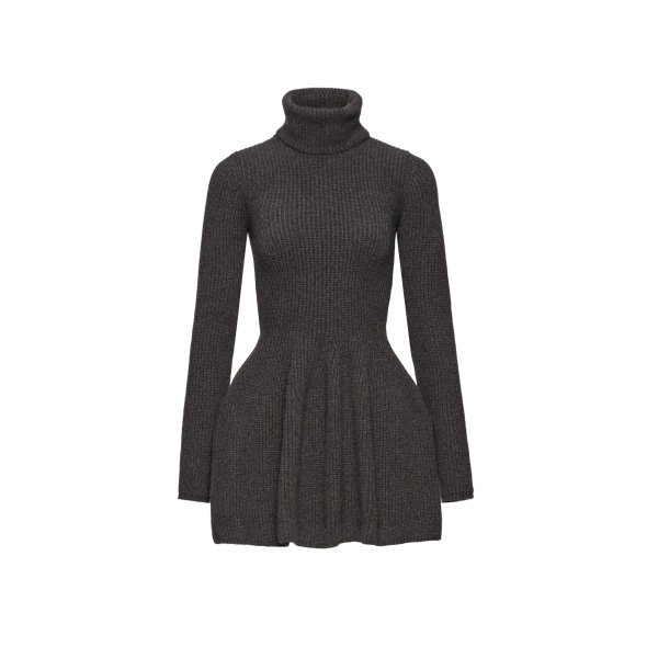 Magda Butrym Cashmere turtleneck mini dress in grey