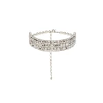 Magda Butrym Choker necklace with baguette-cut silver crystals